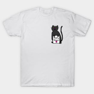 Small Cat with Nasty Woman Sign T-Shirt